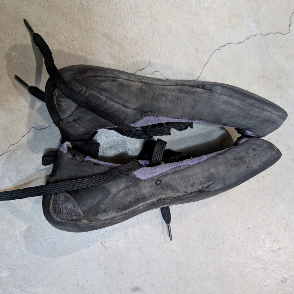 5 10 Stealth C4 Climbing Shoes Faded Purple Men's 7.5 Lace Up - Picture 5 of 7